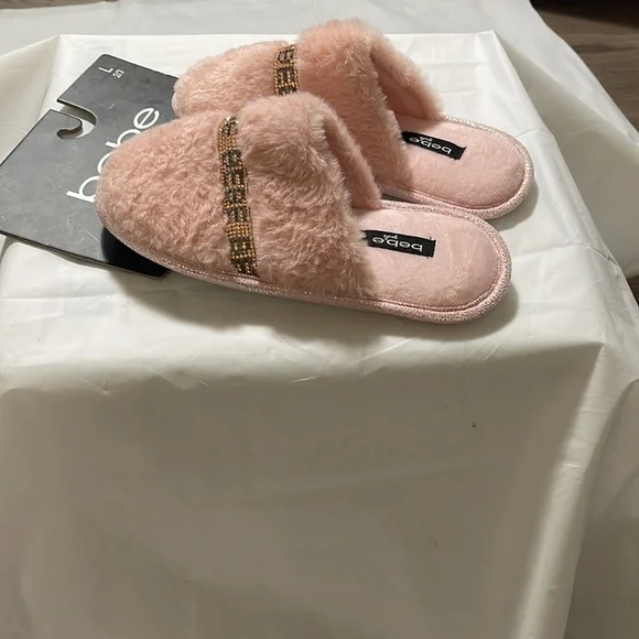 Bebe girls rhinestoned slide in slippers NWT girls size L 2/3 - Picture 6 of 7
